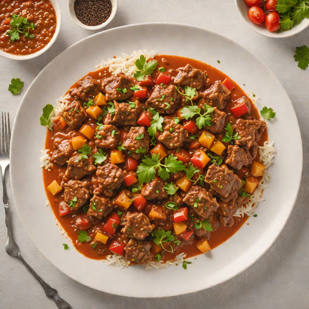 Slow-Cooked Beef Kaldereta with Tomato and Liver Spread