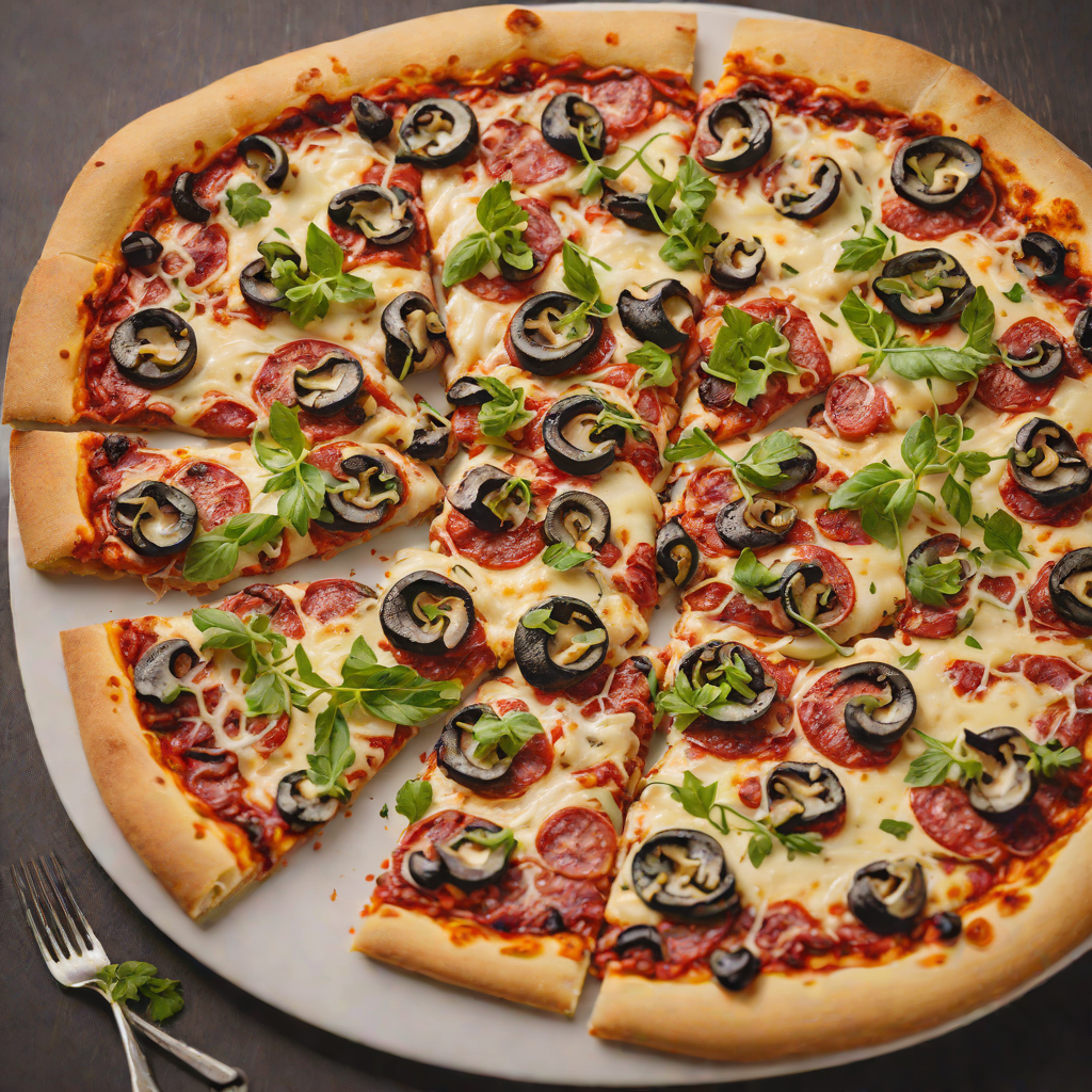 Homemade Pepperoni and Mushroom Pizza with Mozzarella