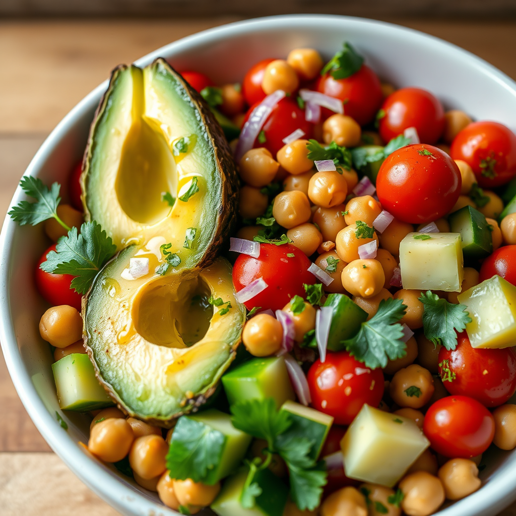 The Best Avocado & Chickpea Salad