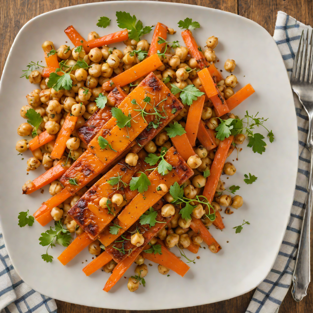 Honey-Glazed Carrot and Chickpea Sheet Pan Roast