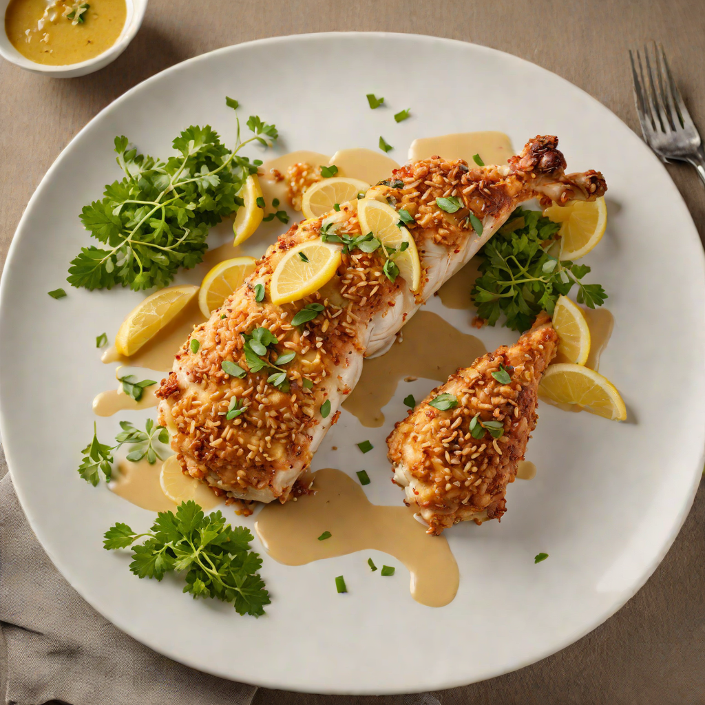Macadamia-Crusted Chicken with Lemon Myrtle Glaze