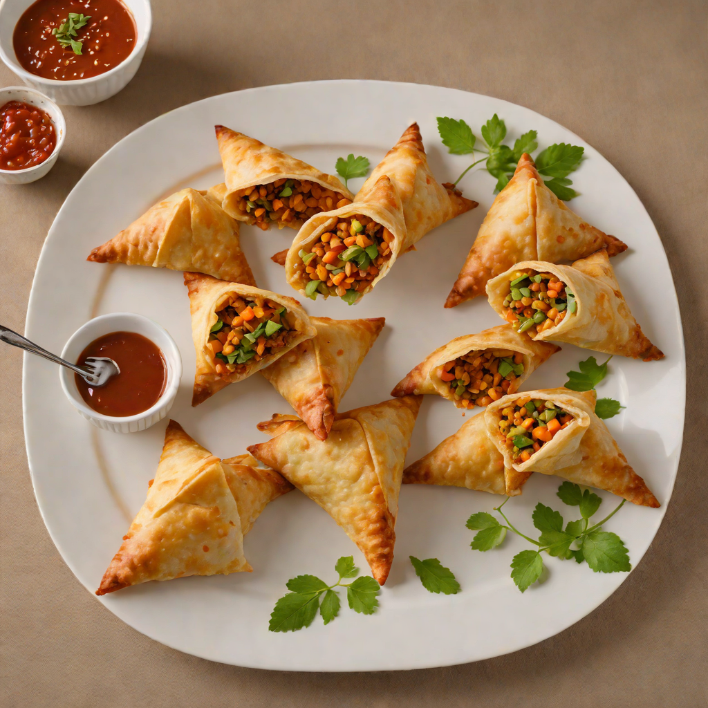 Split Red Lentil Sambusa with Spiced Filling