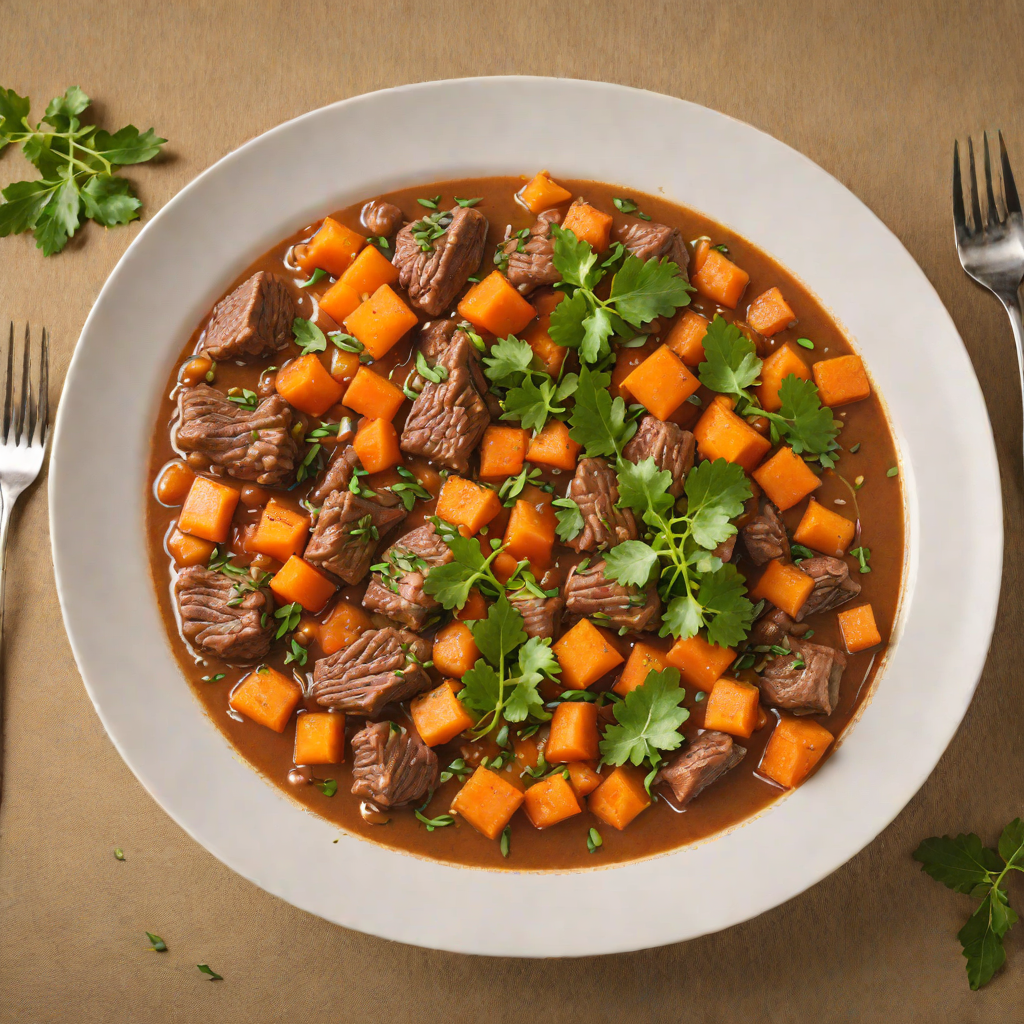 Slow-Cooked Wattleseed and Sweet Potato Lamb Stew