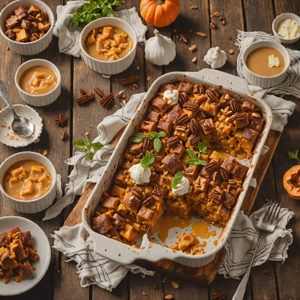 Cinnamon-Spiced Sweet Potato Bread Pudding