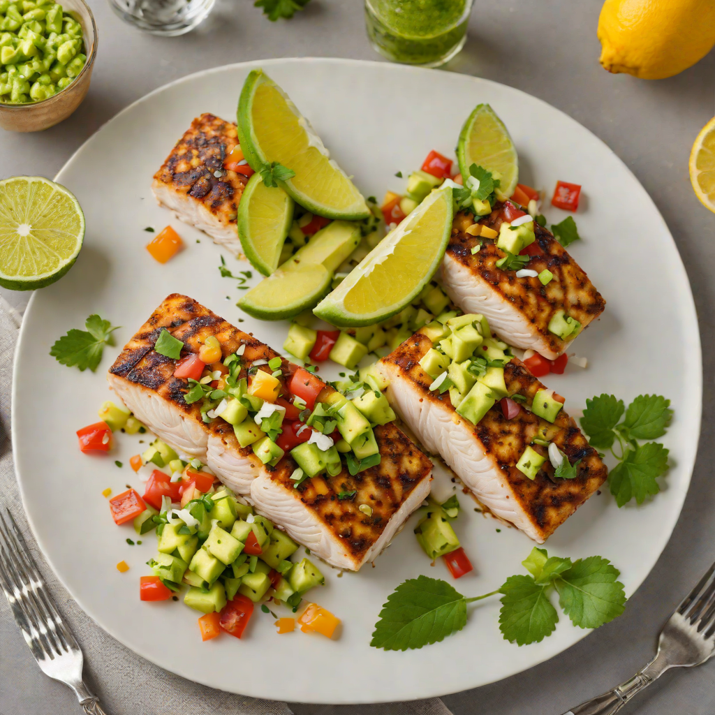 Grilled Citrus-Marinated Mahi Mahi with Avocado Salsa