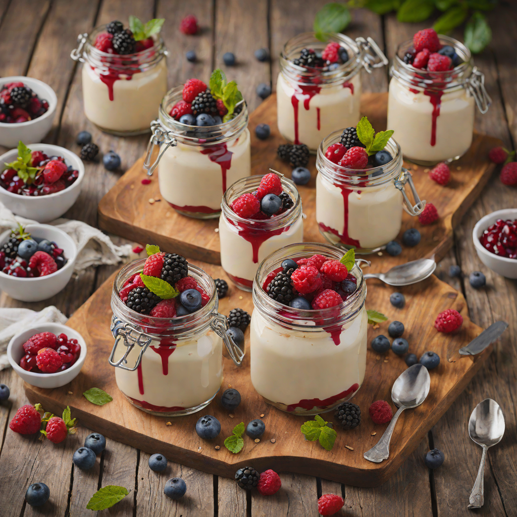 No-Bake Vanilla Cheesecake Jars with Berry Compote