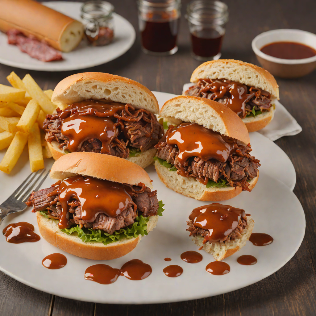 Smoked Sausage and Brisket Sandwich with Texas BBQ Sauce