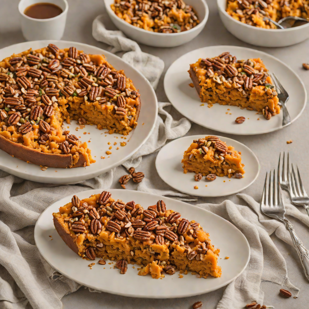 Maple-Glazed Southern Sweet Potato Casserole with Pecan Topping