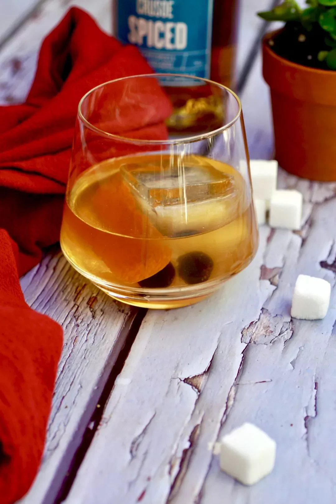 Build-and-Stir Spiced Rum Old Fashioned