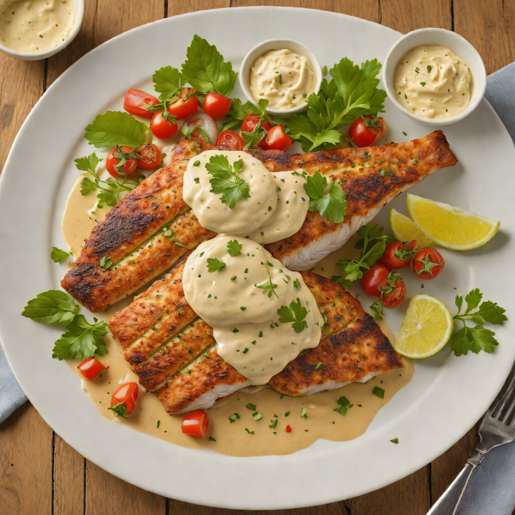 Pan-Seared Catfish with Cajun Spices and Creamy Remoulade