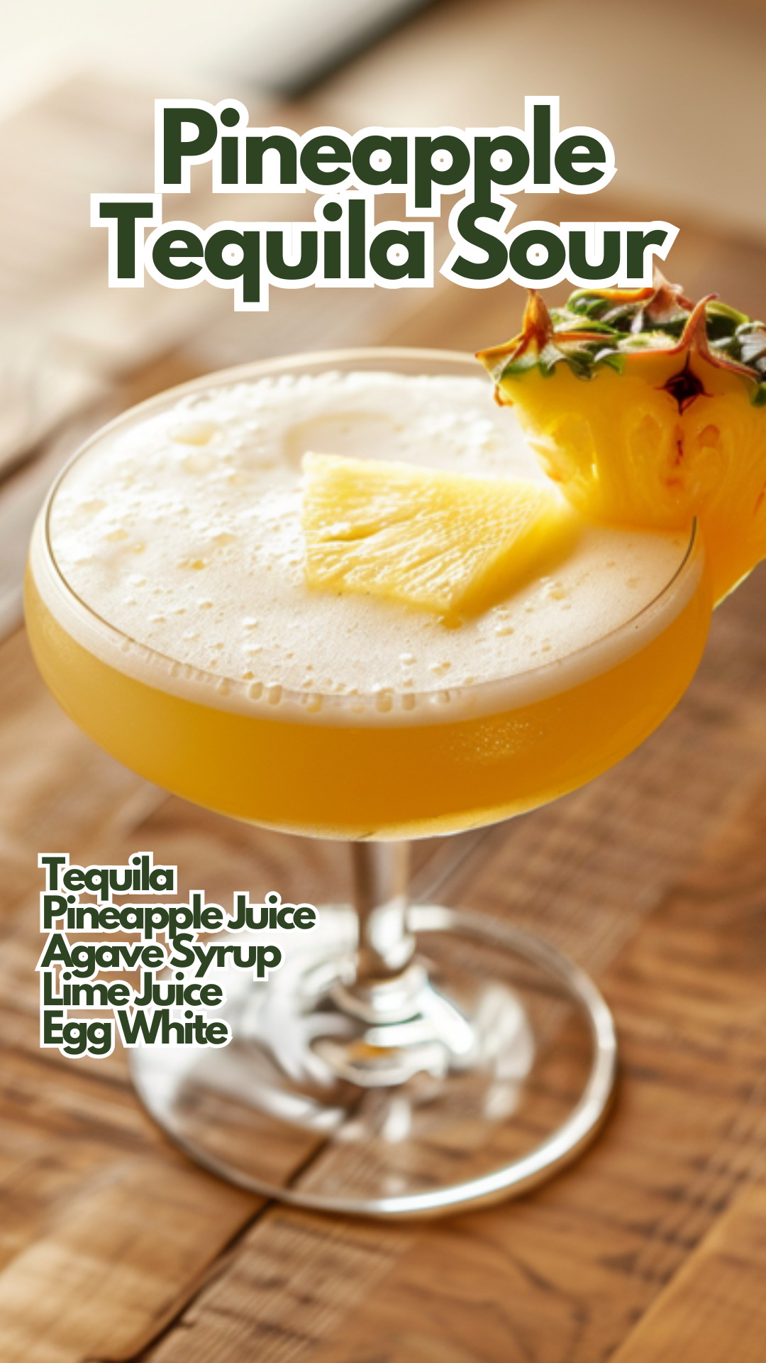 Tiki-Style Pineapple Tequila Sour