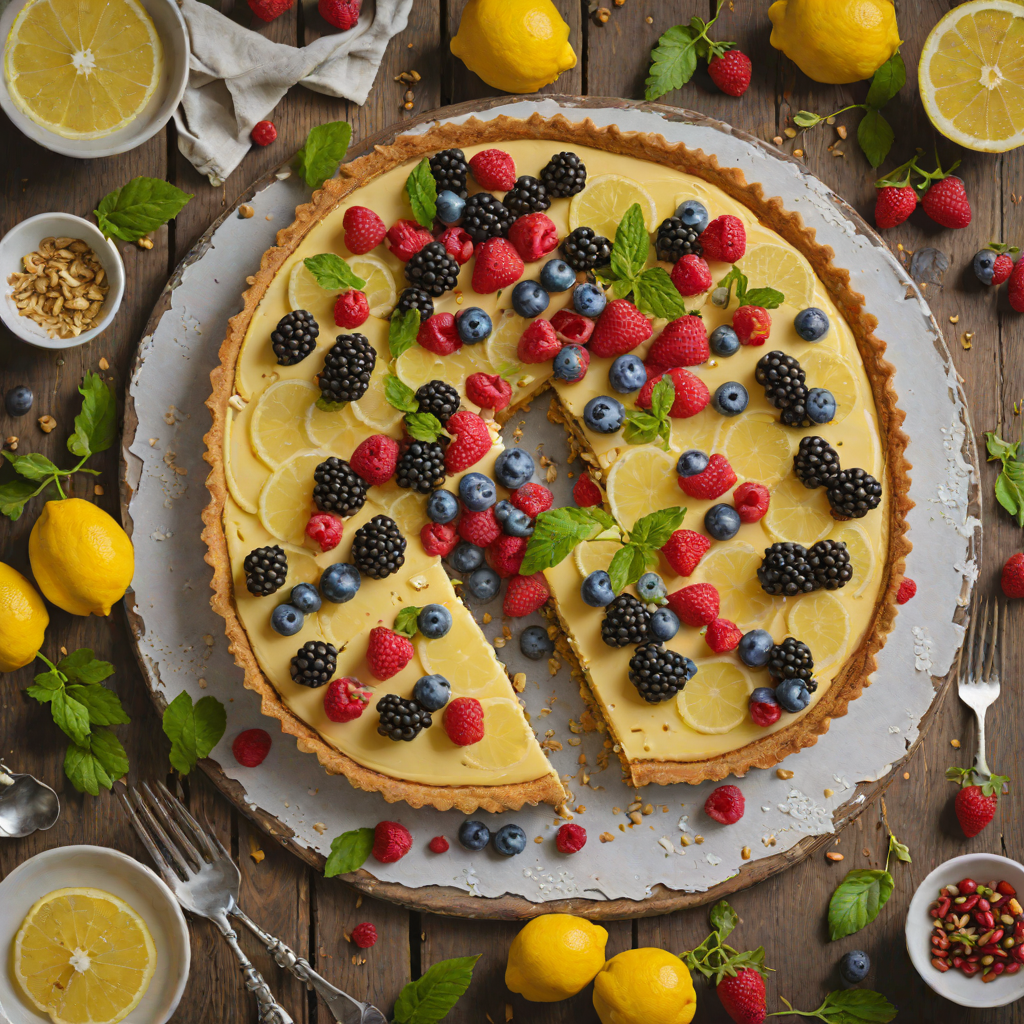 No-Bake Lemon Ricotta Tart with Fresh Berries