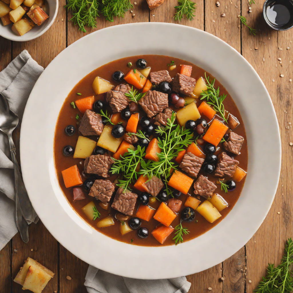 Northern-Style Beef Stew with Root Vegetables and Juniper Berries