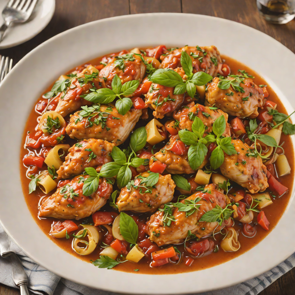 Classic Italian Herb-Simmered Chicken Cacciatore