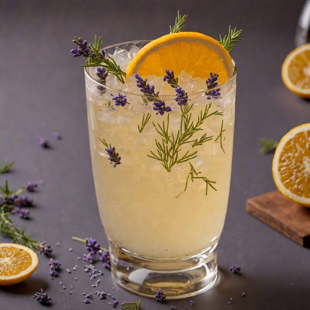 Citrus-Pressed Gin Fizz with Honey Lavender