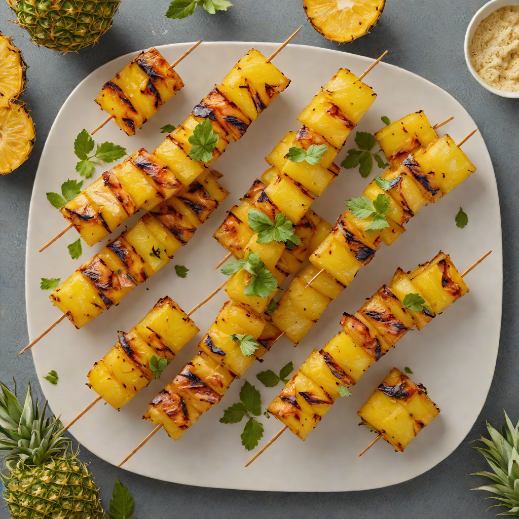 Caribbean Gold Rum-Glazed Grilled Pineapple Skewers