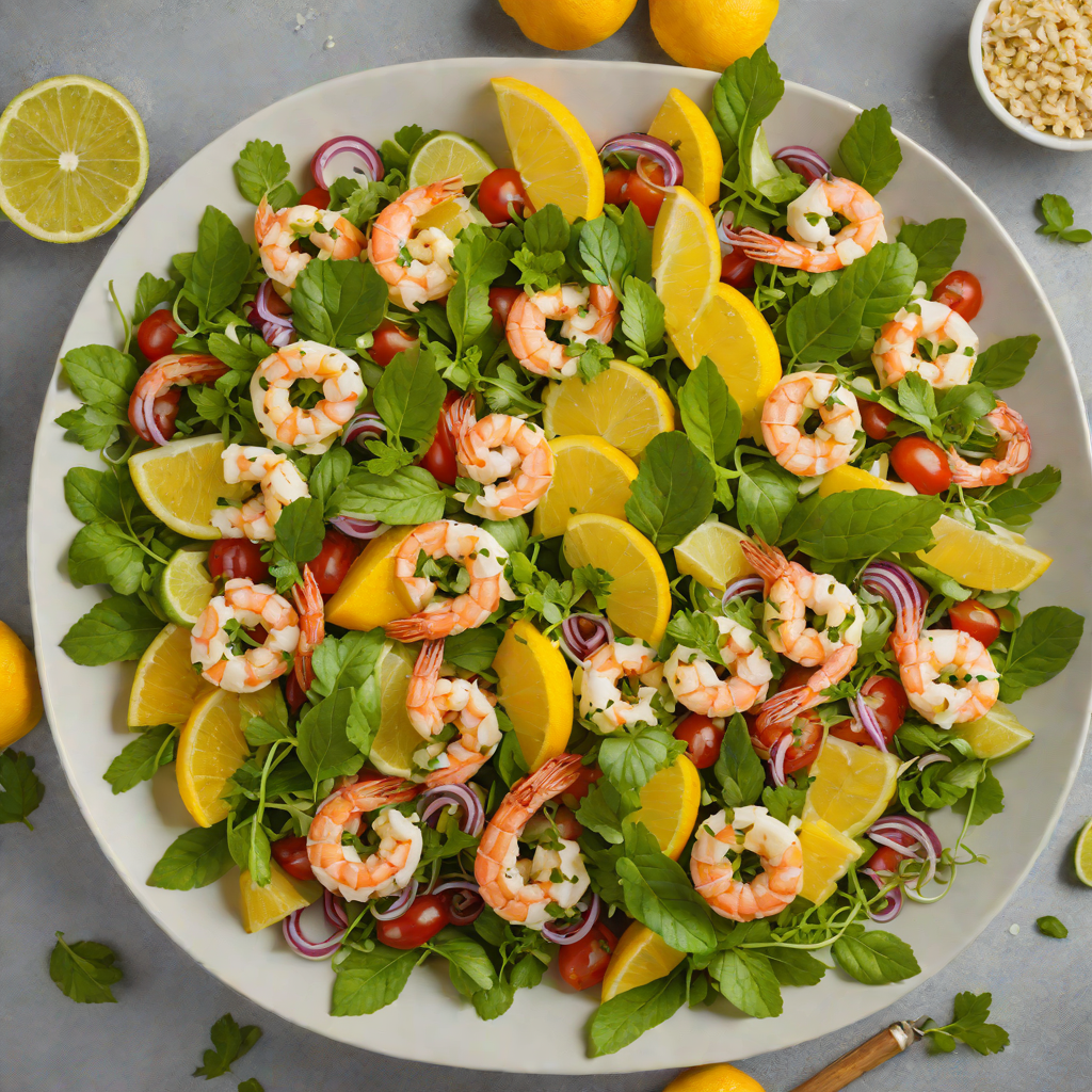 White Rum Mojito-Inspired Citrus Shrimp Salad