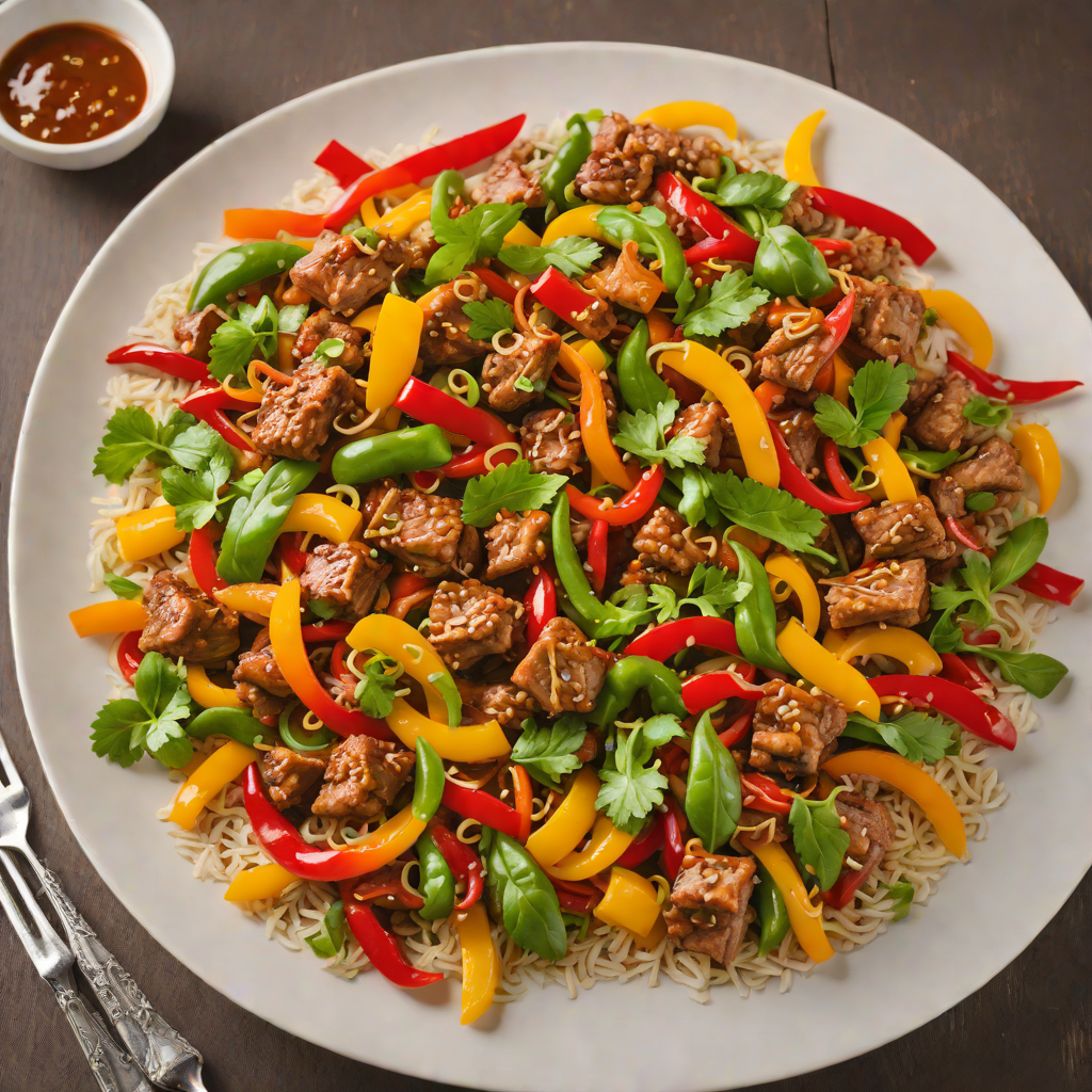 Half-Hour Spicy Pork Stir Fry with Bell Peppers