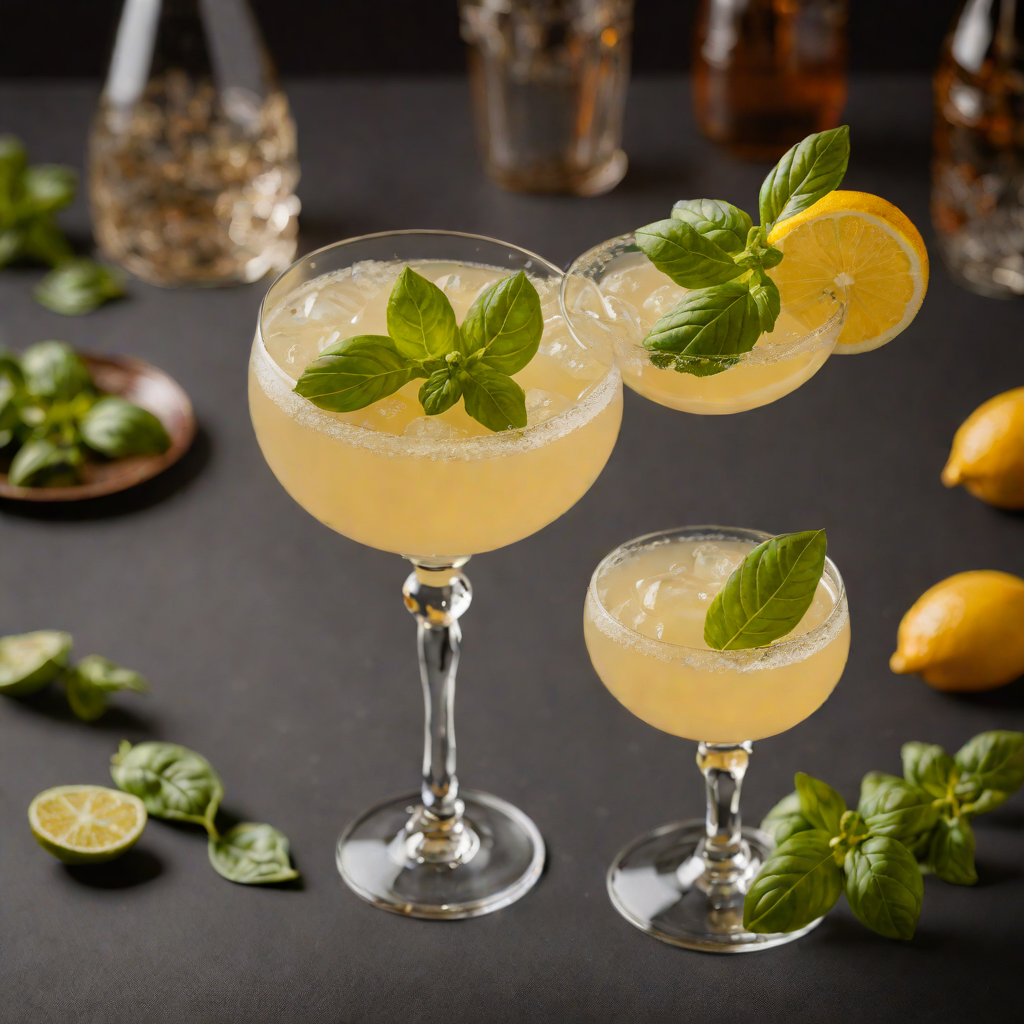 Honeyed Gin Sour with Fresh Basil