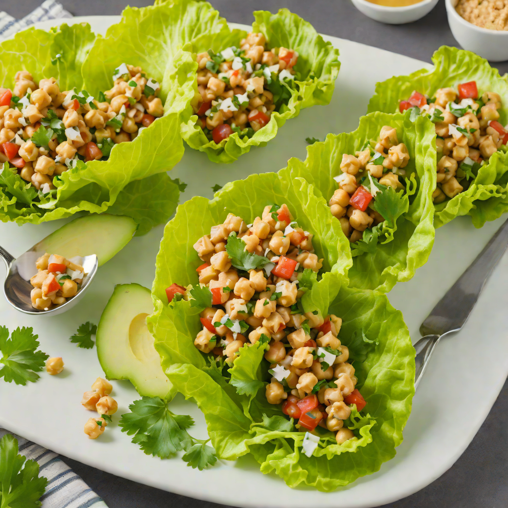 Chickpea Salad Lettuce Wraps