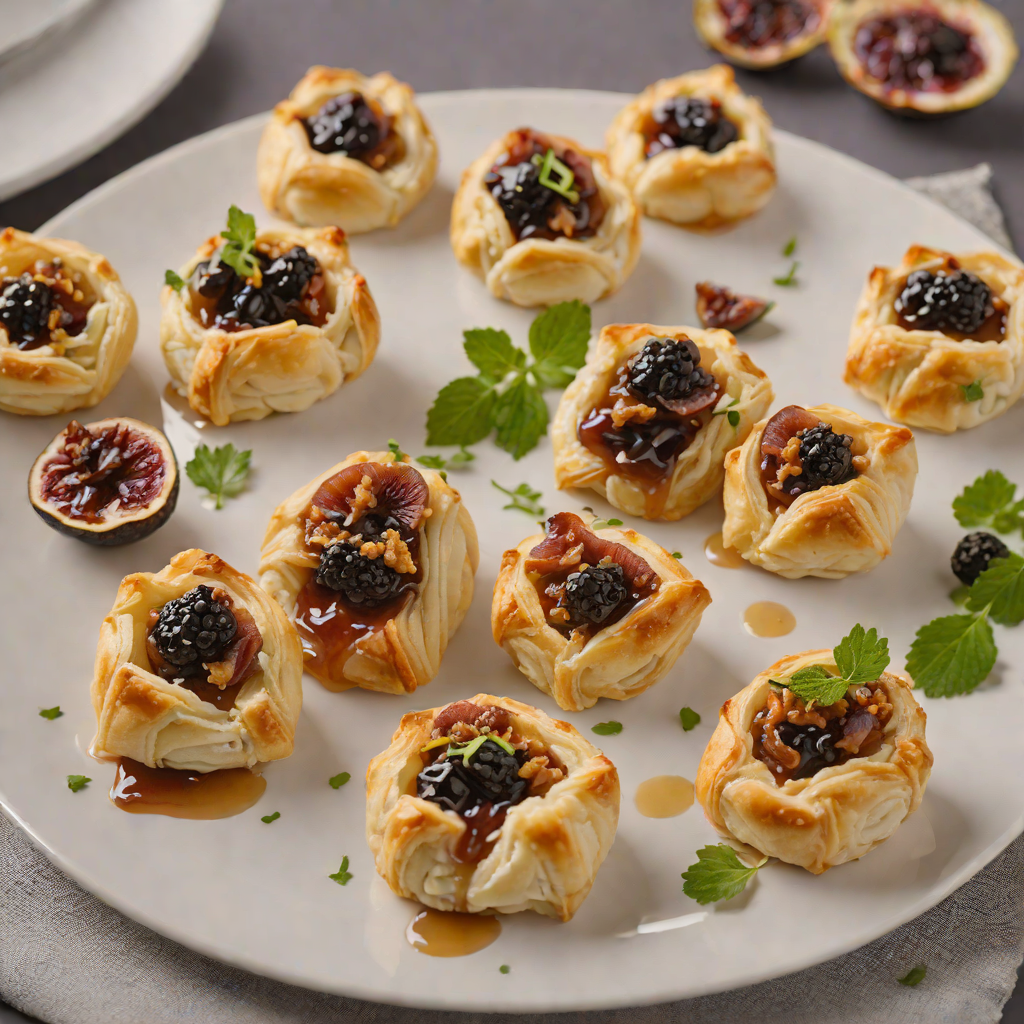 Baked Brie and Fig Jam Puff Pastry Bites