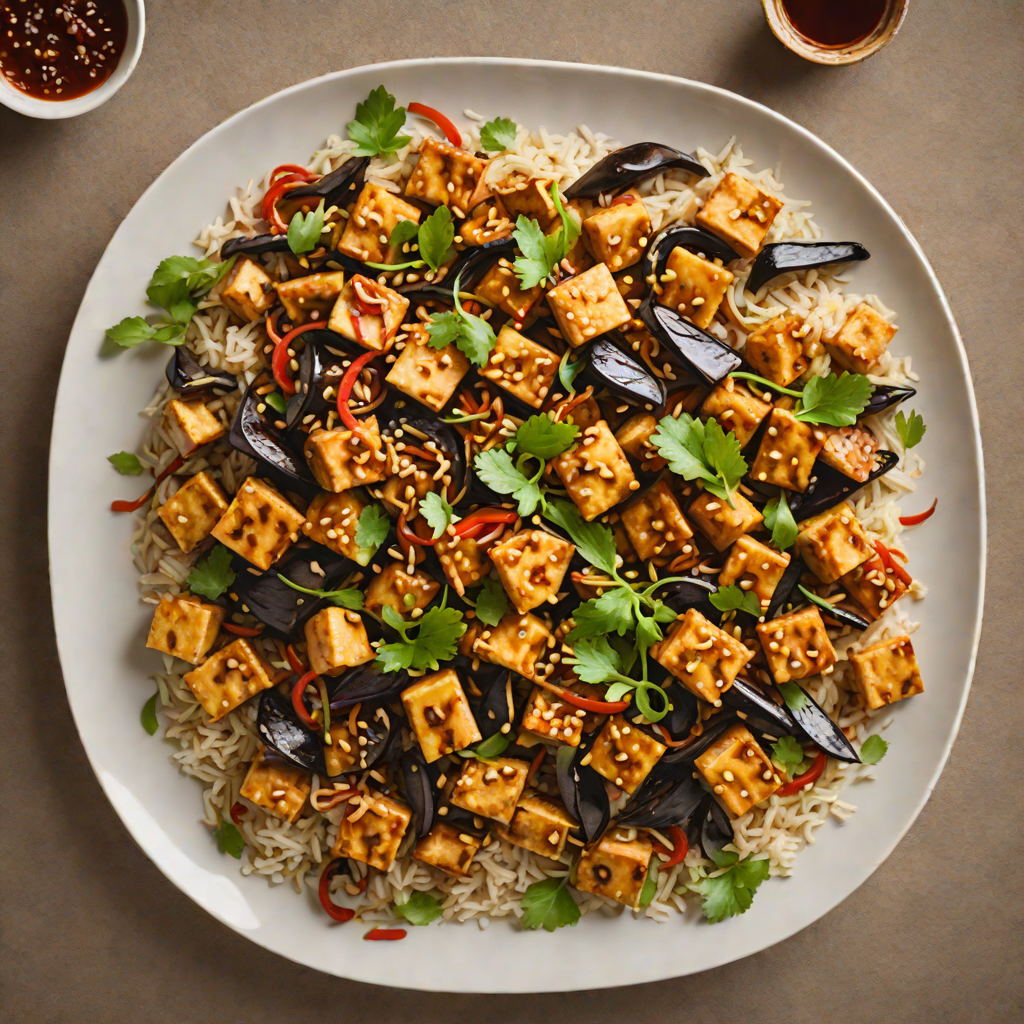 Tofu and Eggplant Stir-Fry with Burmese Tamarind and Garlic Sauce