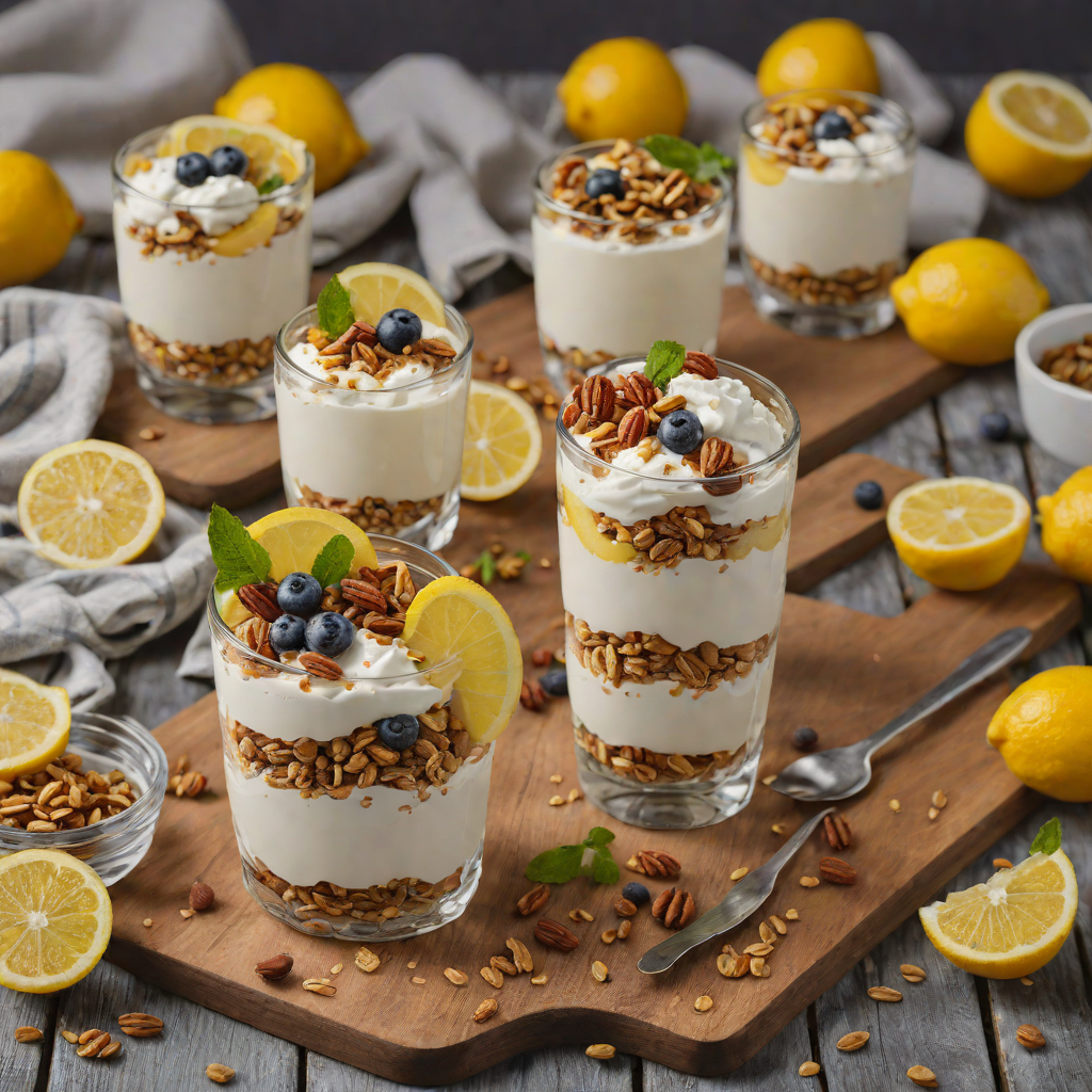 Quick No-Bake Lemon Yogurt Parfaits with Honey Granola