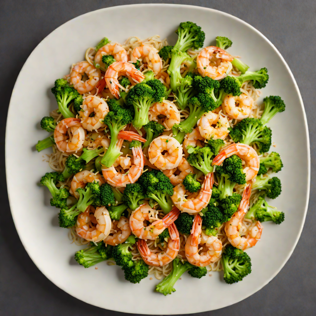 Quick Stir-Fried Garlic Shrimp with Broccoli and Sesame