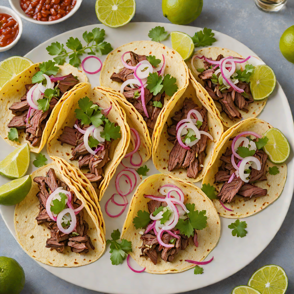 Grilled Citrus-Marinated Skirt Steak Tacos with Pickled Onions