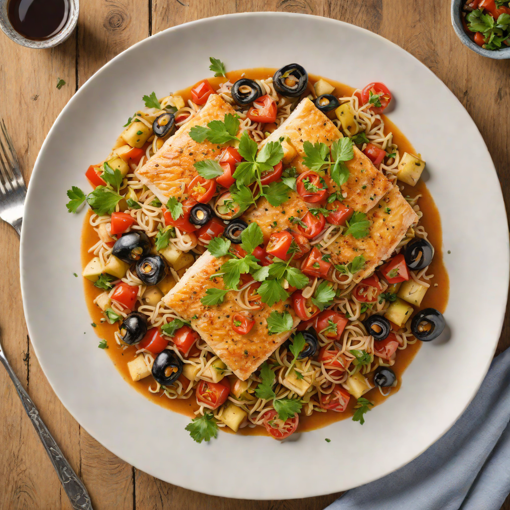 Pan-Seared Fish Veracruz Style with Tomato and Olive Sauce