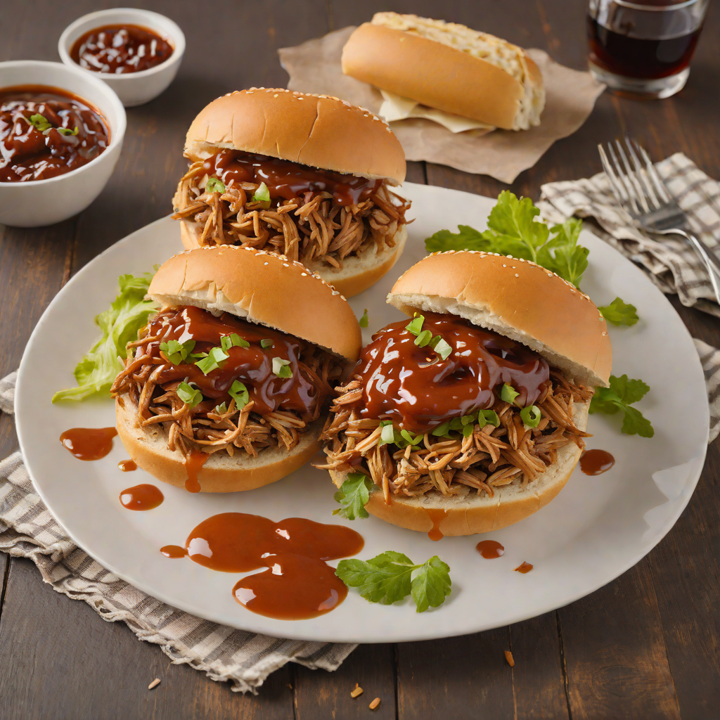 Texas-Style Pulled Pork Sandwich with Spicy BBQ Sauce