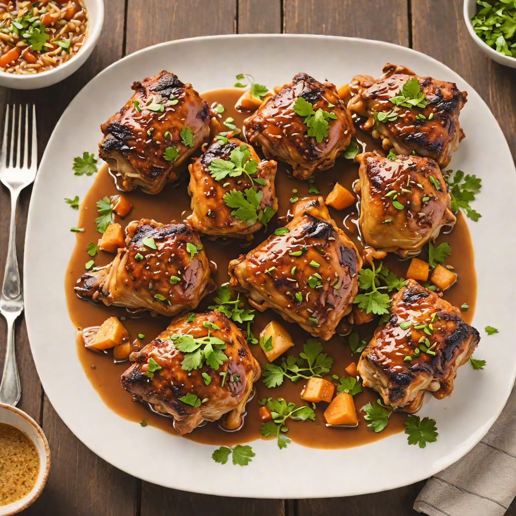 Spiced Rum-Braised Caribbean Chicken Thighs