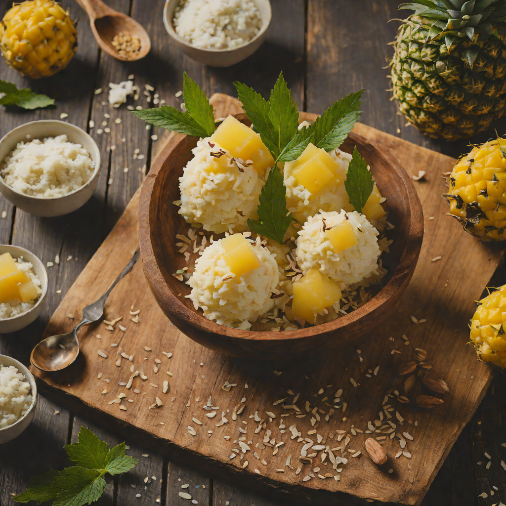 Agricole Rum-Infused Pineapple Coconut Sorbet