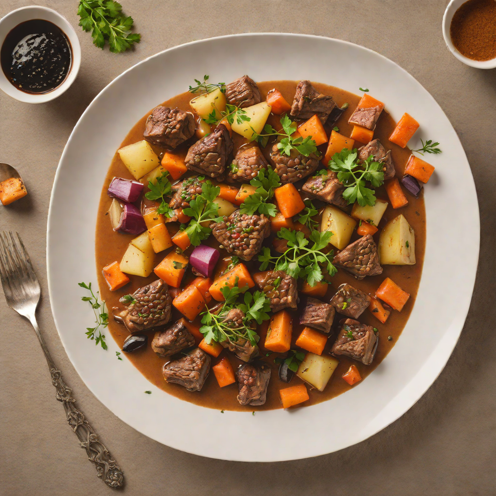 Spiced Lamb Heart Stew with Root Vegetables