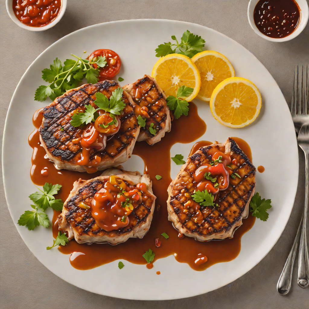 Pan-Seared Pork Chops with Ancho Chili and Citrus Sauce