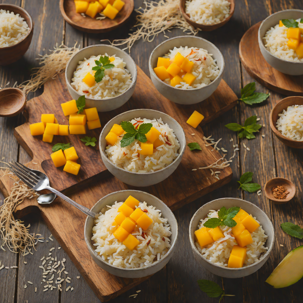 Tiki-Style Coconut and Mango Sticky Rice Pudding