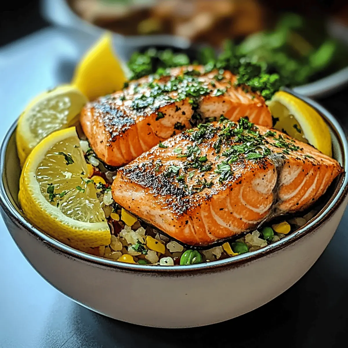Hydrating Lemon-Ginger Salmon Bowl