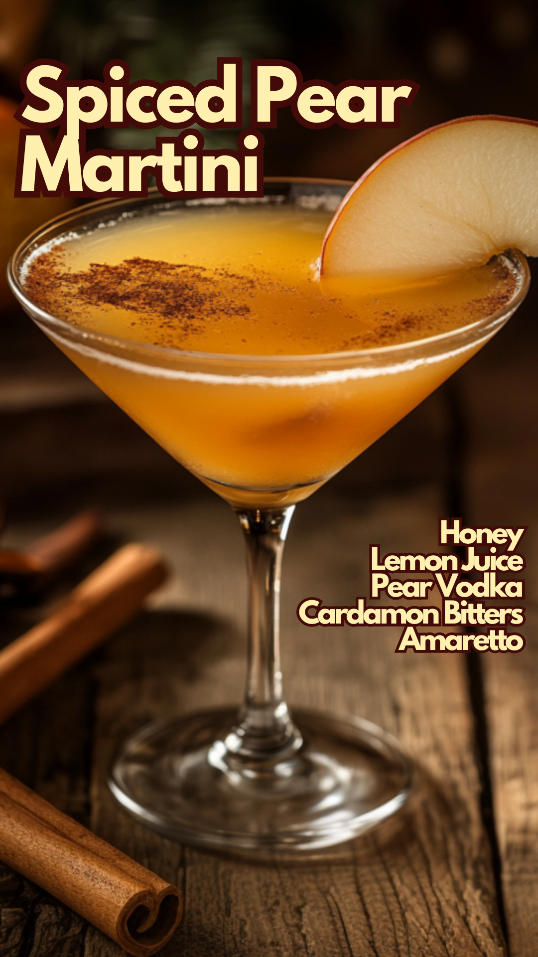 Cardamom-Spiced Pear Martini