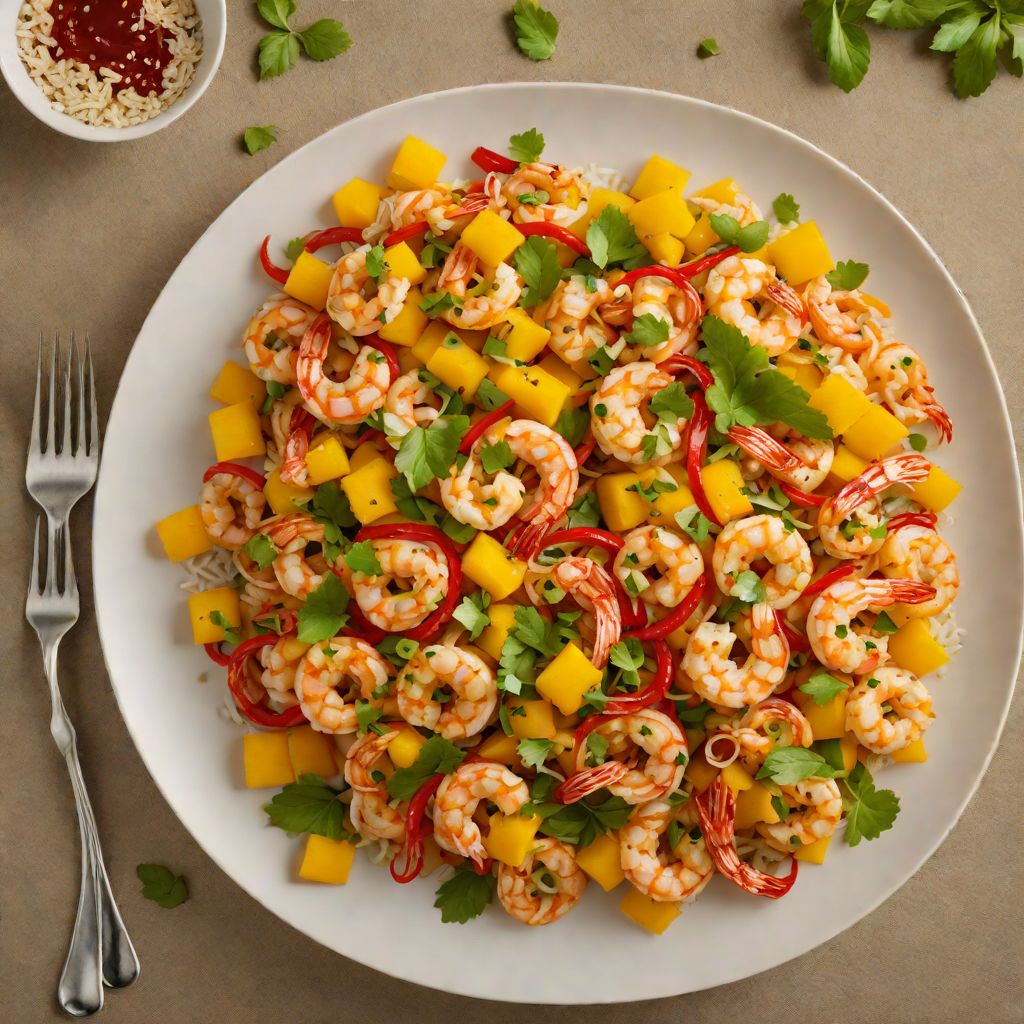 Half-Spoon Sweet and Spicy Mango Shrimp Stir Fry
