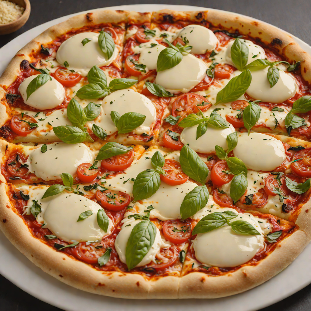 Wood-Fired Italian Margherita Pizza with Fresh Mozzarella