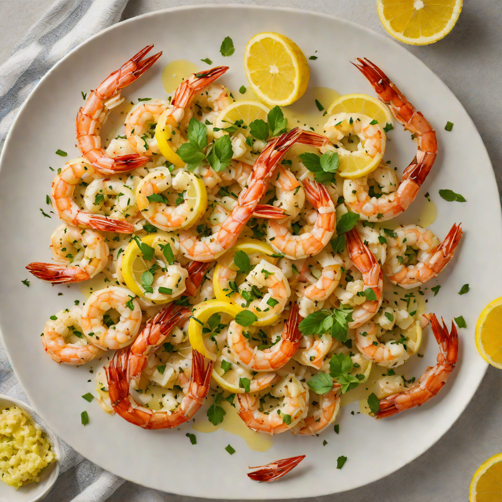 Sautéed Shrimp with Garlic and Lemon Herb Butter Sauce