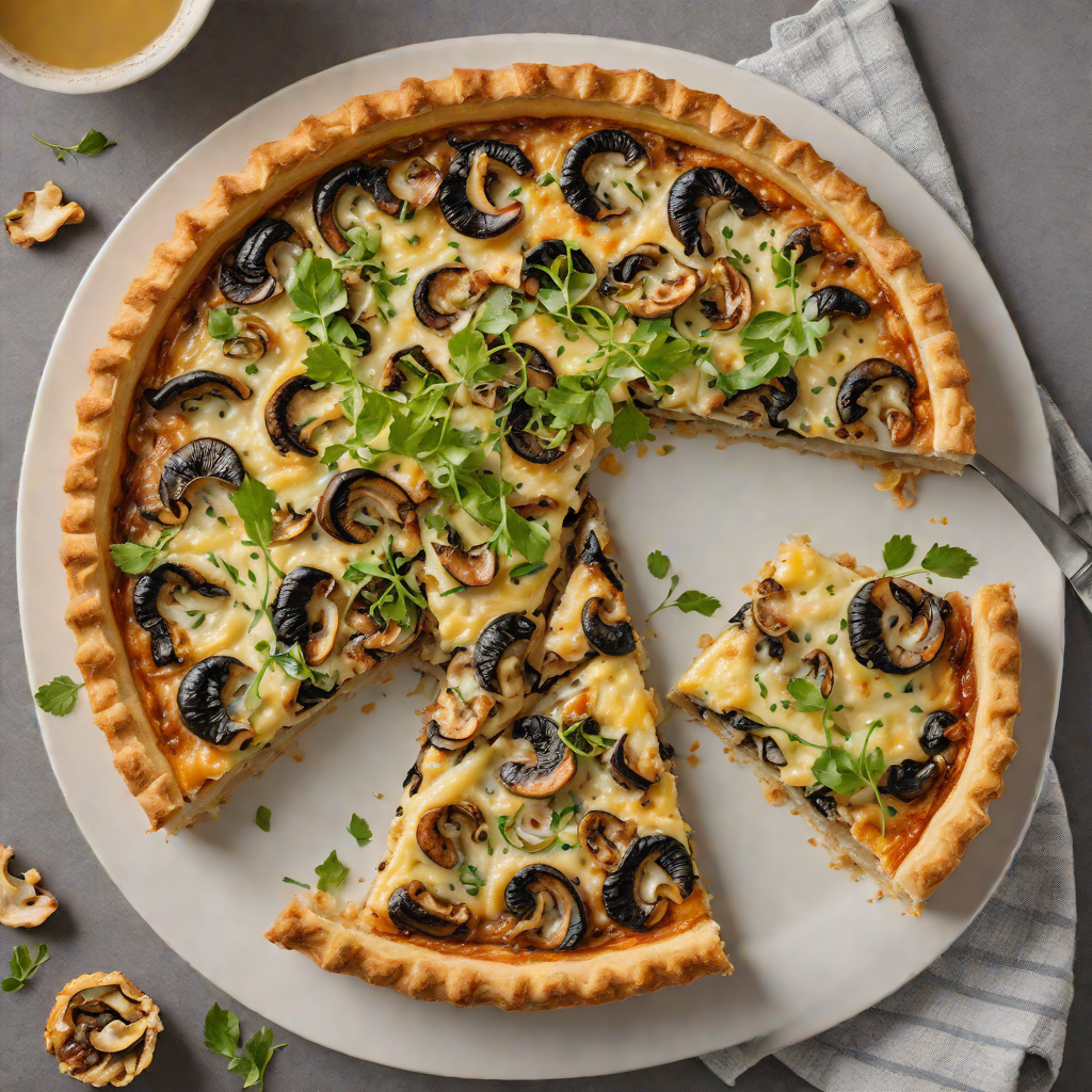 French-Inspired Mushroom and Gruyère Cheese Tart