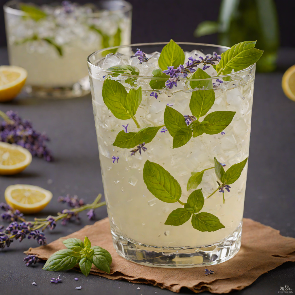 Lavender-Basil Gin Fizz