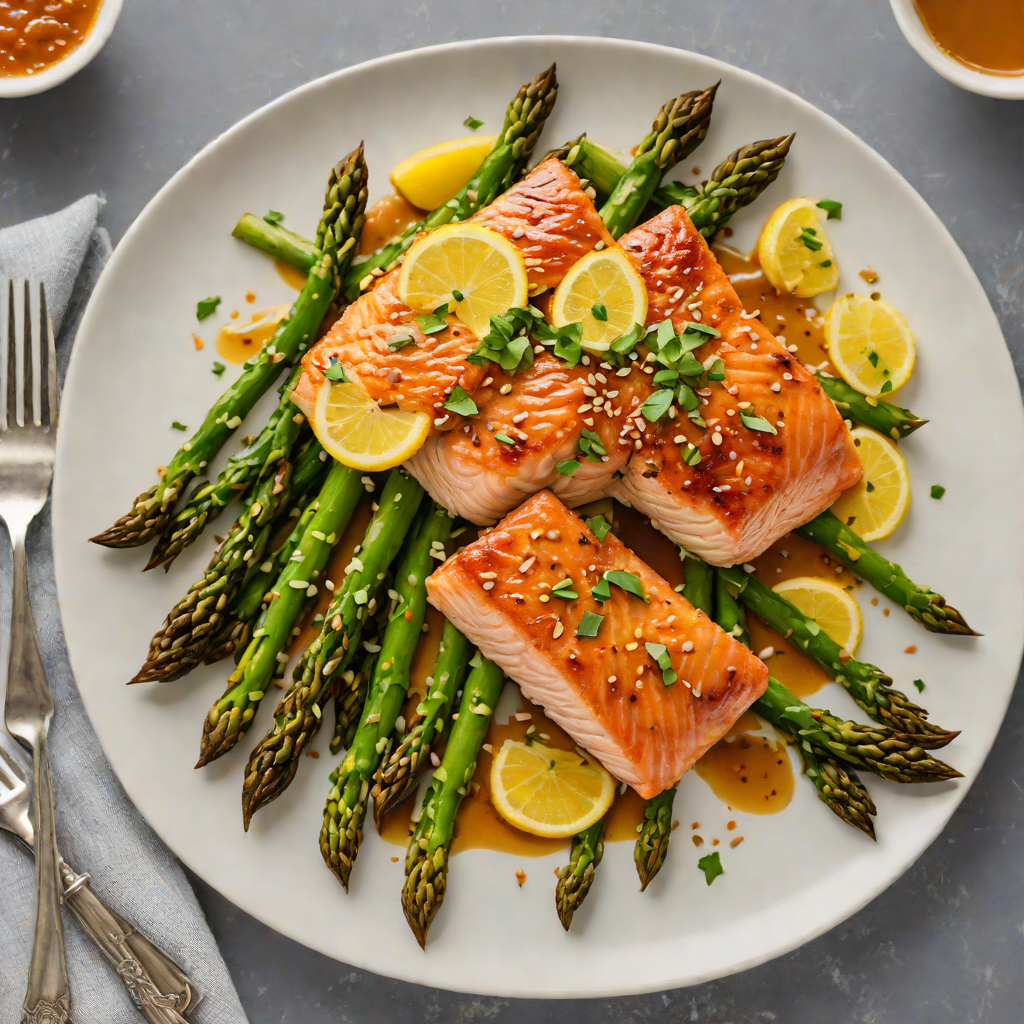 Sheet Pan Miso-Glazed Salmon with Roasted Asparagus
