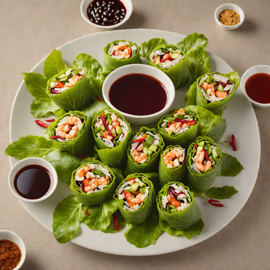 Beet and Shrimp Summer Rolls with Hoisin-Peanut Dipping Sauce