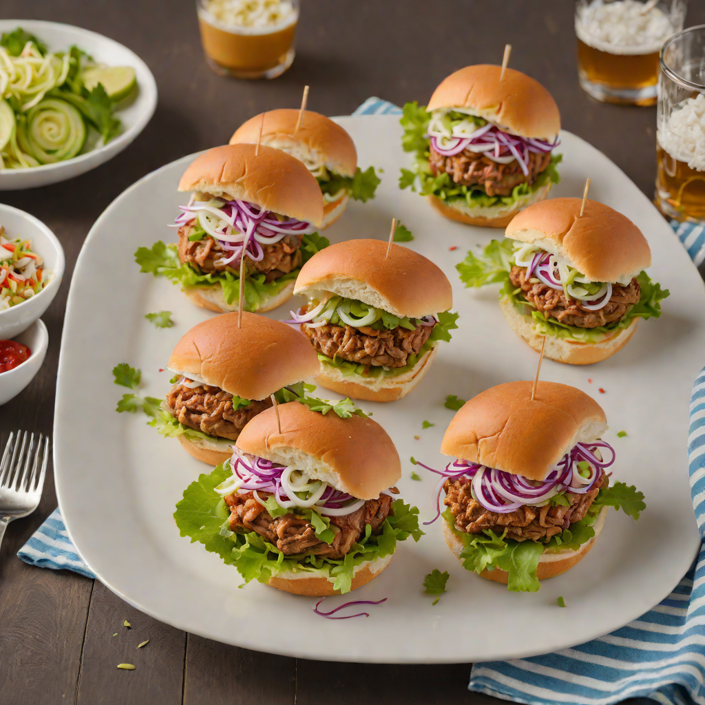 Skeeball-Inspired Spiced Pork Sliders with Pickled Slaw