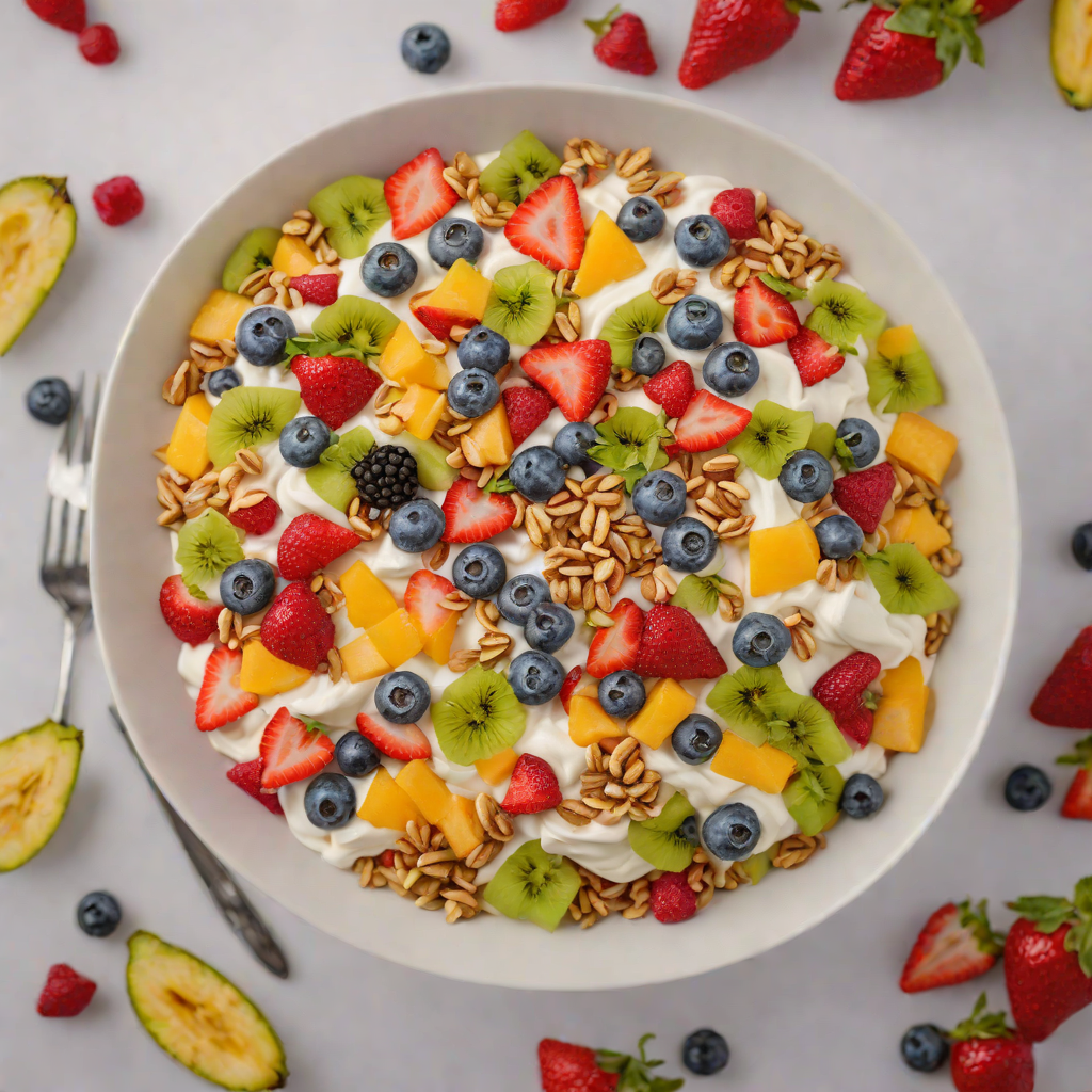 No-Bake Rainbow Fruit Yogurt Parfait for Kids