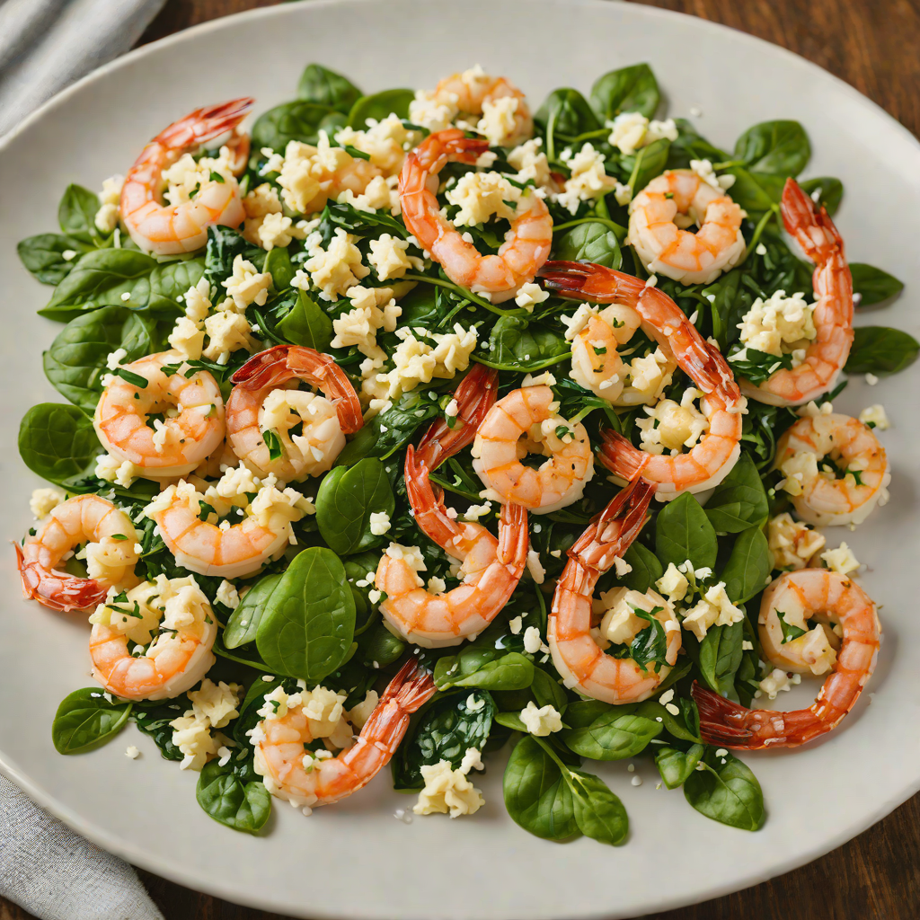Sautéed Garlic Shrimp with Feta and Spinach