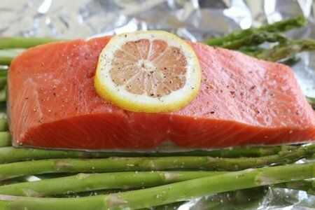 Citrus-Glazed Baked Salmon with Asparagus