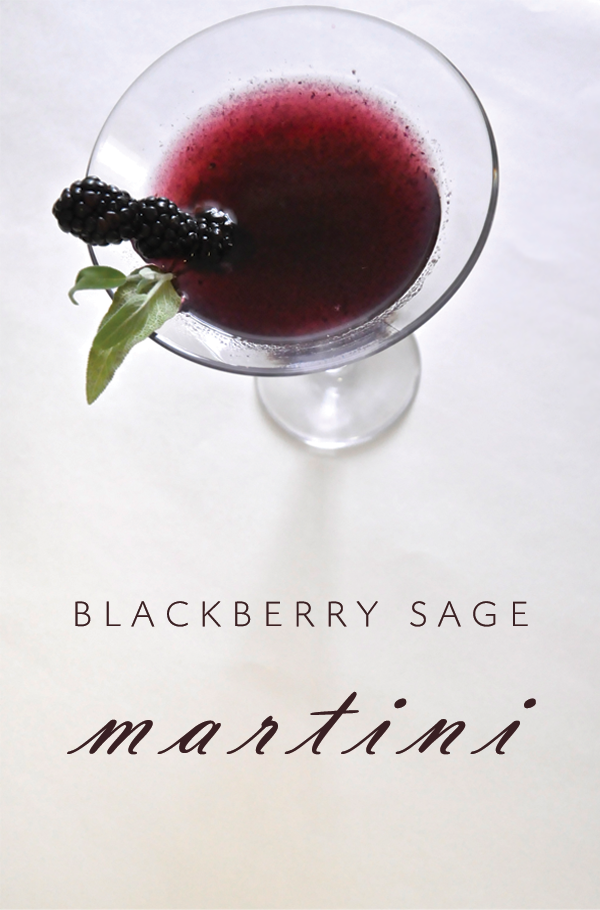 Blackberry Sage Gin Martini